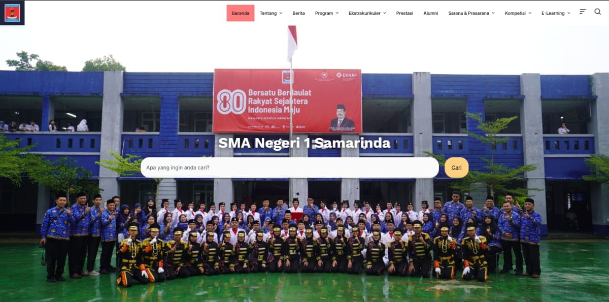 Cover image for Profile Website SMA Negeri 1 Samarinda
